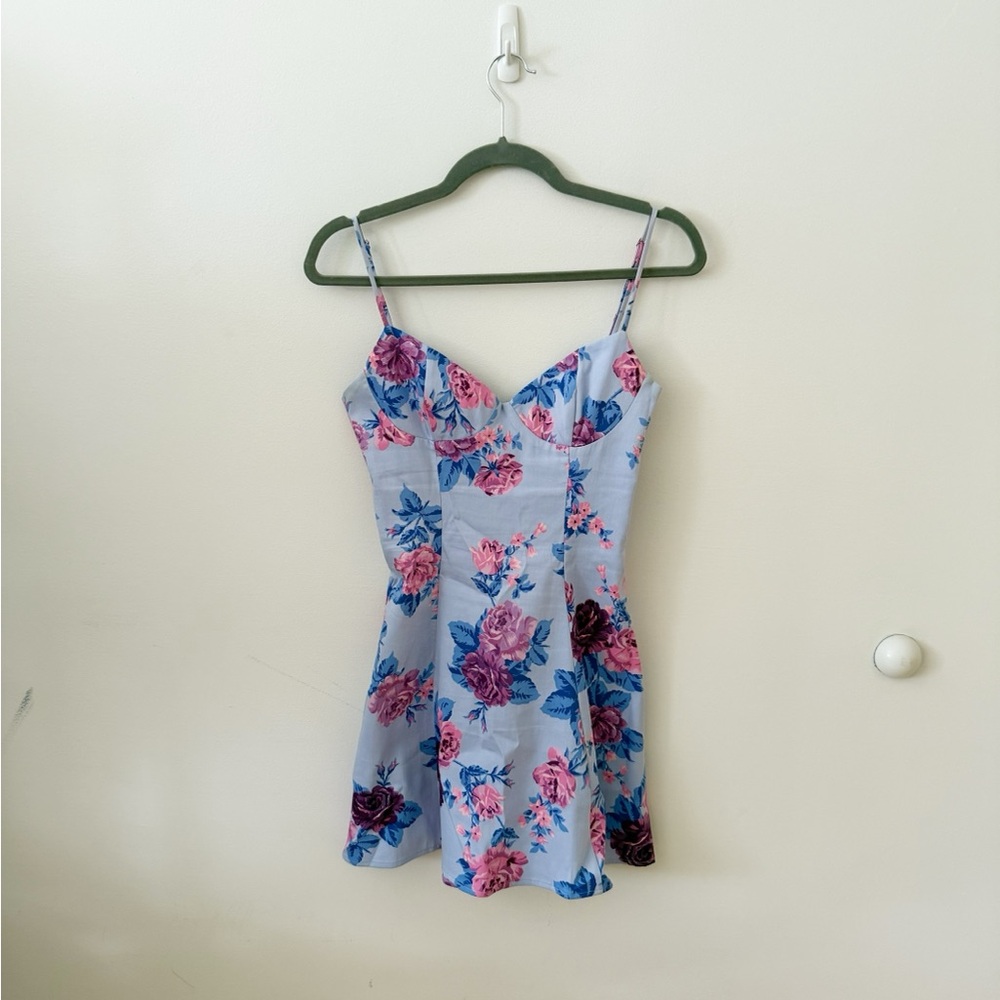 Zara Floral Spaghetti Strap Dress